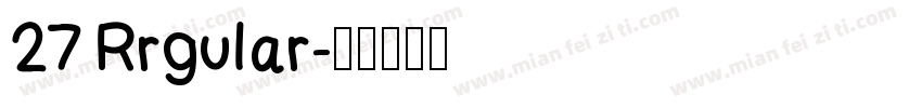 27 Rrgular字体转换